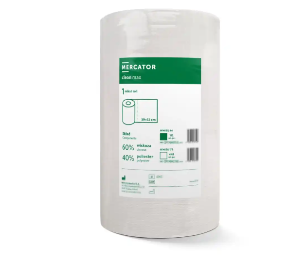 Laveta profesionala de curatare  Clean Max 44 m/ rola  Alb